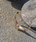 14k-18k gold two tone diamond antique estate ring