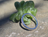 platinum Art Deco vintage 2mm diamond estate band
