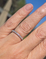 platinum Art Deco vintage 2mm diamond estate band