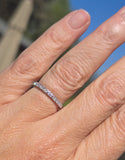 platinum Art Deco vintage 2mm diamond estate band