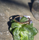 14k gold two tone diamond solitaire antique estate ring