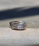 14k gold 43 diamond estate band ring