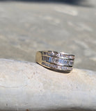 14k gold 43 diamond estate band ring