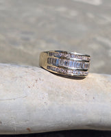 14k gold 43 diamond estate band ring