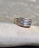 14k gold 43 diamond estate band ring