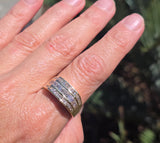 14k gold 43 diamond estate band ring