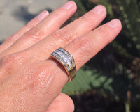 14k gold 43 diamond estate band ring