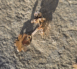 14k gold floral opal dangle estate earrings