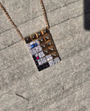 18k gold Bulgari Enigma diamond sapphire ruby lady face vintage pendant necklace