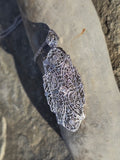 14k white gold Deco c.1920's diamond filigree brooch pin pendant necklace