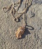 10k gold Victorian seed pearl lady face vintage pendant necklace
