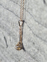 14k gold old mine cut diamond and enamel antique necklace pendant lavaliere