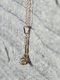 14k gold old mine cut diamond and enamel antique necklace pendant lavaliere