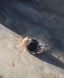 14k gold 4.24ct black diamond estate ring