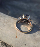 14k gold 4.24ct black diamond estate ring