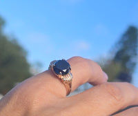 14k gold 4.24ct black diamond estate ring