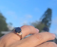 14k gold 4.24ct black diamond estate ring