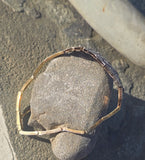 platinum - 18k gold two tone Deco diamond and sapphire estate bracelet