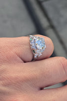 platinum Art Deco c.1920's European cut diamond and emerald estate vintage antique ring