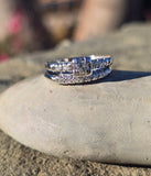 14k white gold diamond vintage estate bridal set