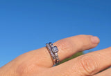 14k white gold diamond vintage estate bridal set