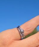 14k white gold diamond vintage estate bridal set