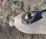 14k gold two-tone vintage diamond bridal set - heart & bells