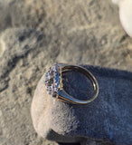 14k gold two tone  Art Deco vintage diamond bridal set - apx .34ct tw HOLD