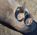 14k gold two tone  Art Deco vintage diamond bridal set - apx .34ct tw HOLD