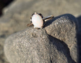 14k gold opal solitaire estate ring