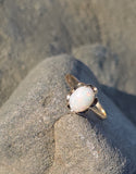 14k gold opal solitaire estate ring