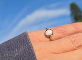 14k gold opal solitaire estate ring