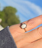 14k gold opal solitaire estate ring