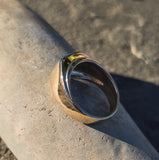 14k gold two-tone diamond estate band ring HOLD