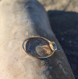 14k gold marquise cut diamond bezel set solitaire engagement ring band