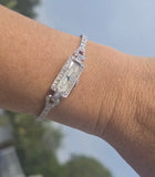 platinum & 14k white gold vintage Art Deco diamond watch