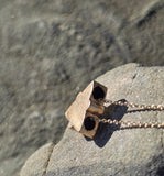 10k gold Victorian opal slide necklace pendant