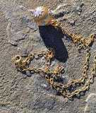 18k gold contemporary diamond necklace ball pendant