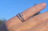 14k white gold diamond vintage estate bridal set