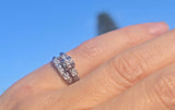 14k white gold diamond vintage estate bridal set