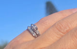14k white gold diamond vintage estate bridal set