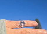 platinum natural star sapphire and diamond estate ring