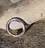 18k white diamond and ruby stackable eternity wedding band - size 5.25