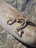 14k gold Victorian pearl antique estate earrings
