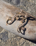 14k gold Victorian pearl antique estate earrings