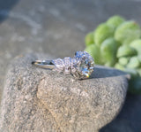 Platinum Art Deco c.1920's mine cut diamond filigree antique engagement wedding ring