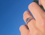 Platinum Art Deco c.1920's mine cut diamond filigree antique engagement wedding ring