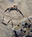 18ct gold two-tone fancy link antique watch chain