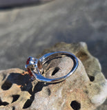 Platinum natural topaz and diamond estate ring