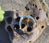 14k gold European cut diamond and enamel antique estate art Deco ring